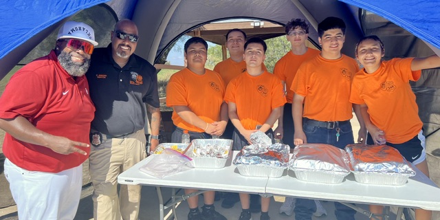 Explorer cadets volunteering on course